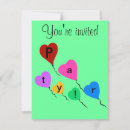Recherche de coeur coloré invitations Fête