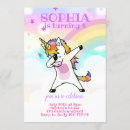 Recherche de unicorns rainbows anniversaire invitations Fille