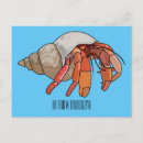 Recherche de illustration de crabe cartes postales Crustacés