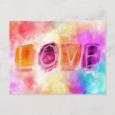Recherche de amour abstrait cartes postales Coloré