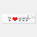 Recherche de langue des signes voiture autocollants Asl