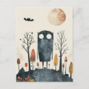 Zoek naar schattige monsters briefkaarten Halloween