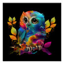 Recherche de hibou coloré posters Nature
