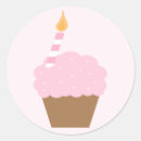 Recherche de anniversaire rose petit gâteau autocollants Fille