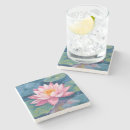 Recherche de fleur lotus dessous de verres Bleu