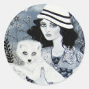 Recherche de renard noir autocollants Blanc
