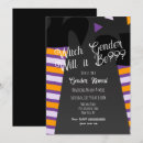 Recherche de halloween gender reveal invitations Sorcière