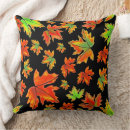 Recherche de feuille orange coussins Élégant