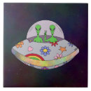 Recherche de soucoupe carreaux Aliens