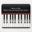 Recherche de musique piano tapis souris Noir
