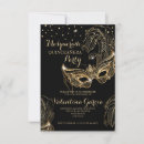 Recherche de masque de mardi gras invitations Noir et or