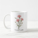 Recherche de fleur de janvier tasses Mois de naissance