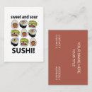 Recherche de chef asiatique cartes visite Sushi