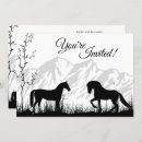 Recherche de silhouette de cheval invitations Couple