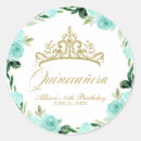 Recherche de fleurs turquoises autocollants Aquarelle