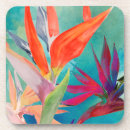 Recherche de paradis dessous de verres Fleurs tropicales