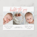 Recherche de naissance jumelle vœux cartes Jumeau