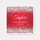 Recherche de rouge argent serviettes Glamour