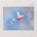Recherche de porcelets cartes postales Cochon volant