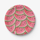Zoek naar watermeloenen borden Een in een meloen