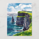 Recherche de moher de falaises cartes postales Vintage