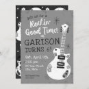 Recherche de rock and roll anniversaire invitations Guitare