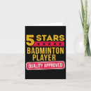 Recherche de badminton mignon vœux cartes Drôle