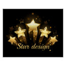 Zoek naar gouden sterren posters Zwart
