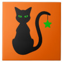 Recherche de le chat noir carreaux Orange