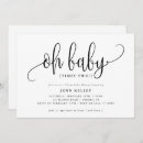 Zoek naar tweelingen baby shower briefkaarten Minimalistisch