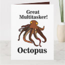 Zoek naar grappige octopus kaarten Tentakels