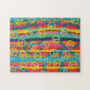 Zoek naar gele strepen puzzels Roze