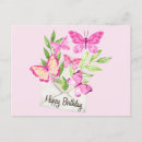 Recherche de papillon girly cartes postales Rose