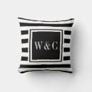 Recherche de rayures noires blanches coussins Tendance