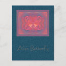 Recherche de papillon abstrait cartes postales Orange