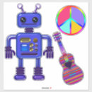 Recherche de robot bleu autocollants Robotique