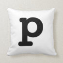 Recherche de lettre p coussins Blanc