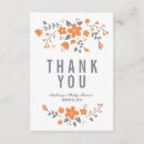 Recherche de orange remerciements cartes Jolie