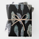 Recherche de motif plumes papier cadeau Aquarelle