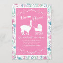 Recherche de llama baby shower fille invitations Floral