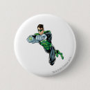 Recherche de héros comique badges Logo vert de lanterne