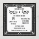 Recherche de grandes gatsby invitations Noir et blanc