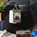 Recherche de panda bagages étiquettes Fleurs