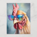 Recherche de poulet drôle cartes postales Volaille