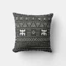 Recherche de motif africain coussins Noir et blanc