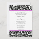 Recherche de pourpre de damassé mariage invitations Noir