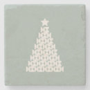 Zoek naar groene kerstboom onderzetters Kerstmis