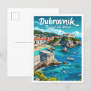 Recherche de dubrovnik vintage cartes postales Aquarelle