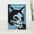 Zoek naar leuke kat verjaardagskaarten For her