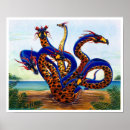 Recherche de monstre mythique posters Bleu